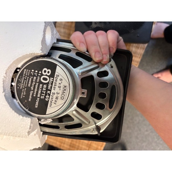 KRACO‎ 6x9" Car Speakers 3-Way System 80 Watts Max Power Vintage - Picture 11 of 11